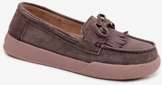 Moteriški zomšiniai mokasinai su platforma Step in style