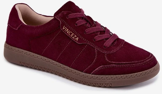 Moteriški zomšiniai sportbačiai Vinceza, bordo spalvos