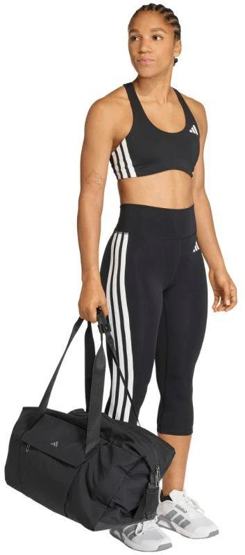 Moteriškos „adidas“ 3/4 ilgio „Optime Essentials“ sportinės tamprės su 3 juostelėmis, juodos spalvos, KE6062