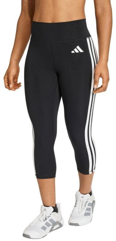 Moteriškos „adidas“ 3/4 ilgio „Optime Essentials“ sportinės tamprės su 3 juostelėmis, juodos spalvos, KE6062