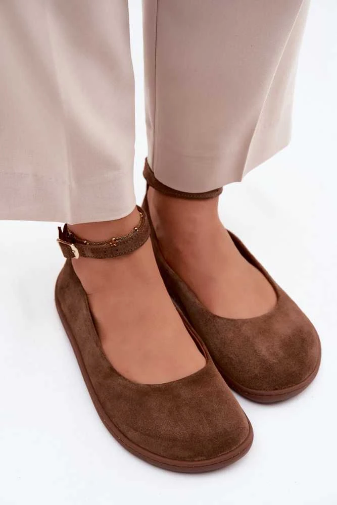 Moteriškos balerinos iš natūralios zomšos Step in style