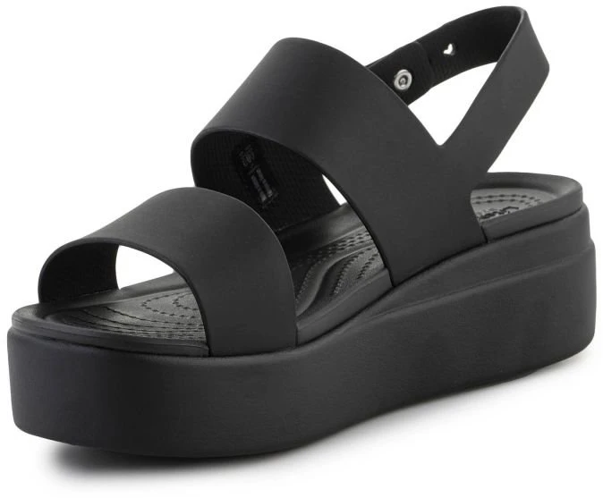 Moteriškos basutės Crocs Brooklyn Low Wedge, juodos