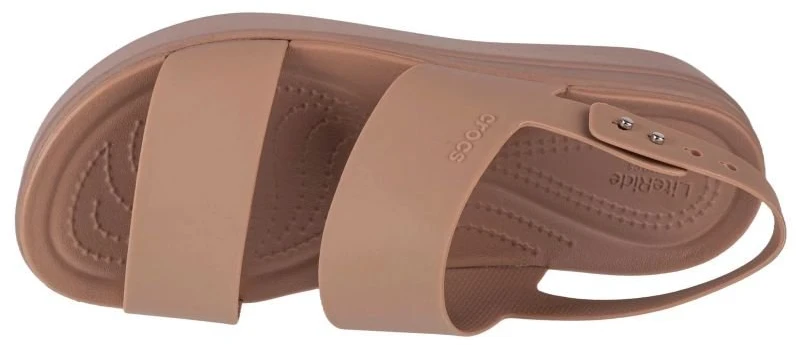 Moteriškos basutės Crocs Brooklyn Low Wedge, smėlio ir rudos