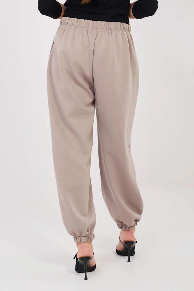Moteriškos jogger kelnės iš viskozės Italy Moda
