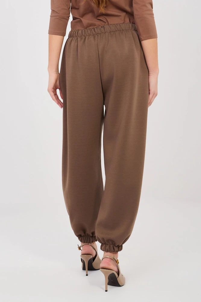 Moteriškos jogger stiliaus kelnės iš viskozės Italy Moda