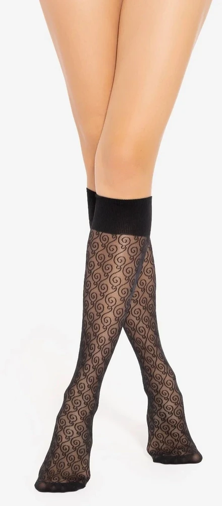 Moteriškos kelio aukščio kojinės 30 DEN TRENDY LINE