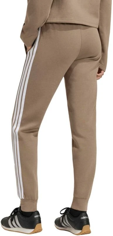 Moteriškos kelnės adidas Essentials 3-Stripes Fleece Slim, smėlio spalvos
