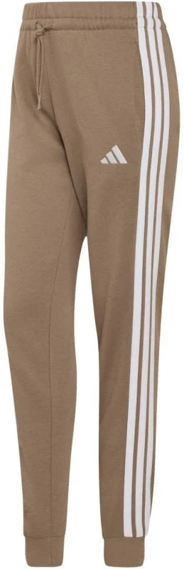 Moteriškos kelnės adidas Essentials 3-Stripes Fleece Slim, smėlio spalvos