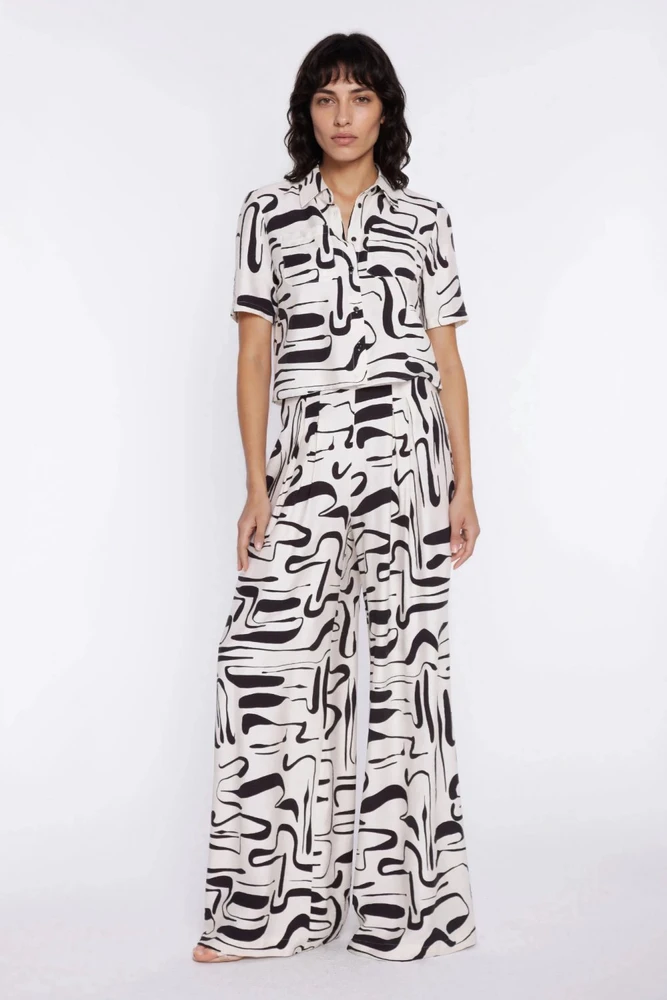 Moteriškos kelnės Nife, rayon ir nylon