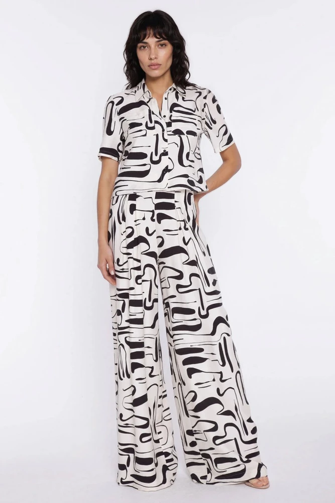 Moteriškos kelnės Nife, rayon ir nylon
