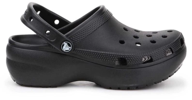 Moteriškos klumpės su paaukštintu padu Crocs Classic Platform, juodos