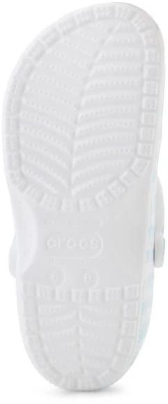 Moteriškos languotos klumpės Crocs Classic Gingham, baltos ir mėlynos