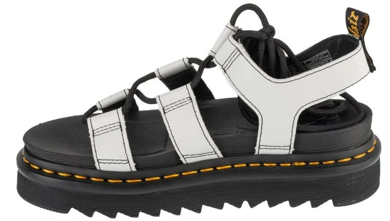Moteriškos odinės basutės Dr. Martens Nartilla, baltos ir juodos