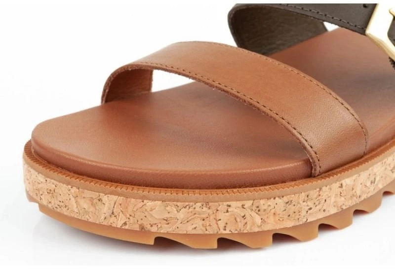 Moteriškos odinės šlepetės Sorel Roaming Slide, rudos