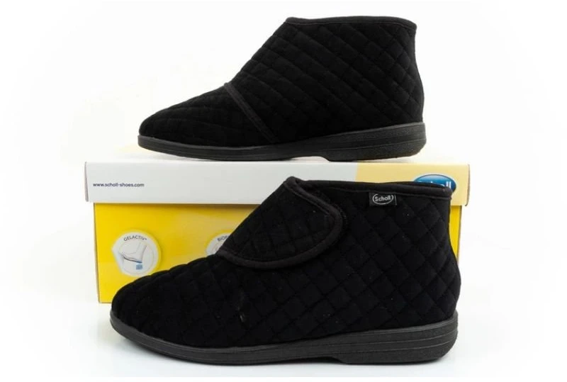 Moteriškos pašiltintos šlepetės Scholl Lili Ankle, juodos
