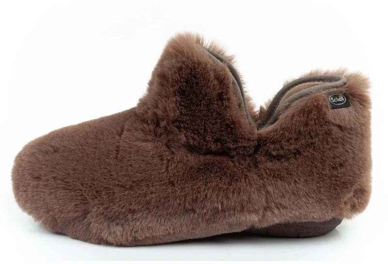 Moteriškos pašiltintos šlepetės Scholl Molly Bootie, rudos