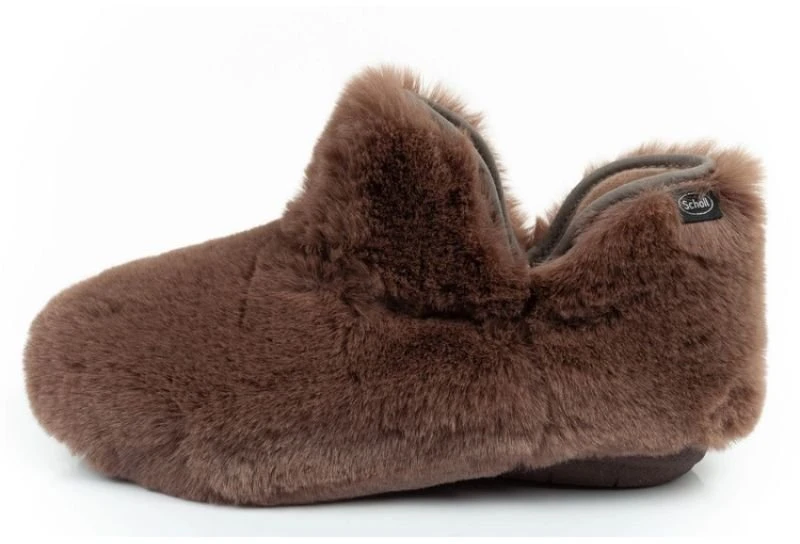 Moteriškos pašiltintos šlepetės Scholl Molly Bootie, rudos