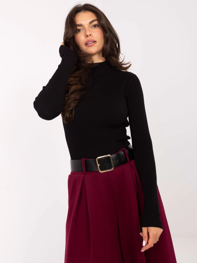 Moteriškos plačios palazzo kelnės Italy Moda, bordo