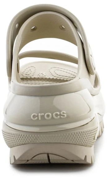 Moteriškos platforminės šlepetės Crocs Mega Crush, kaulo spalvos
