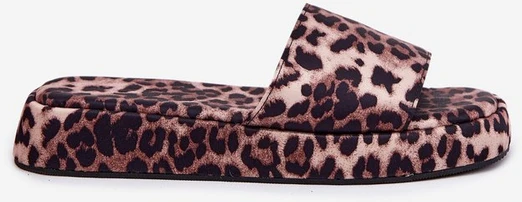 Moteriškos platforminės šlepetės su leopardiniu raštu Dovasse