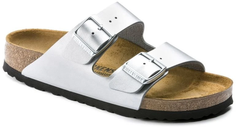 Moteriškos šlepetės Birkenstock Arizona, sidabro