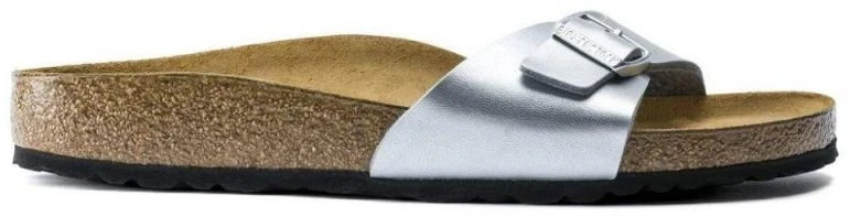 Moteriškos šlepetės Birkenstock Madrid Birko-Flor, sidabro spalvos