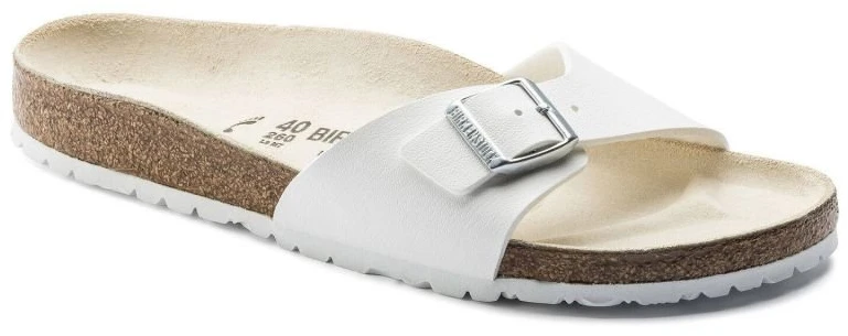 Moteriškos šlepetės Birkenstock Madrid Birko-Flor, baltos