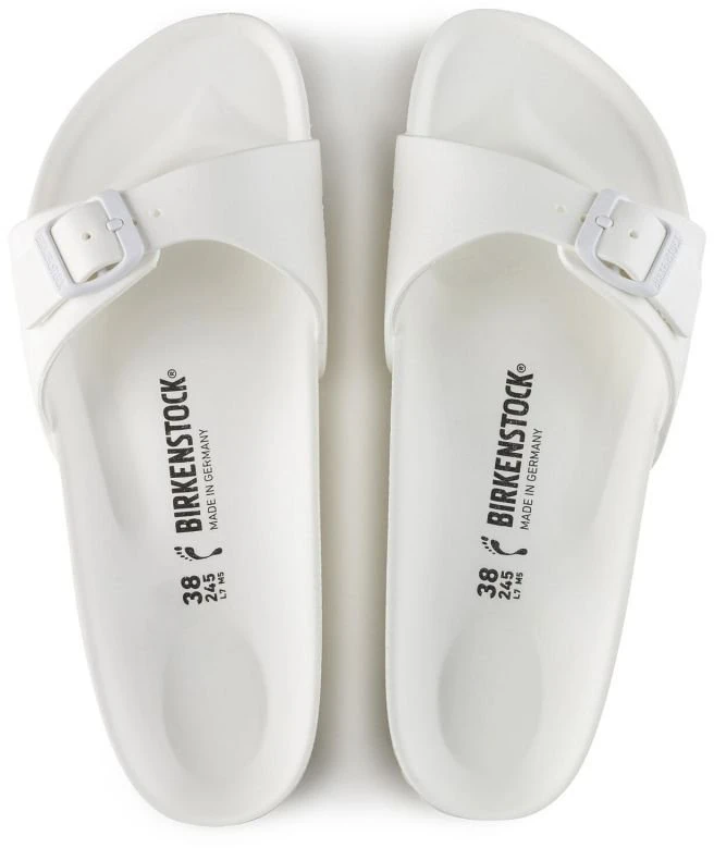 Moteriškos šlepetės Birkenstock Madrid Essentials Eva, baltos
