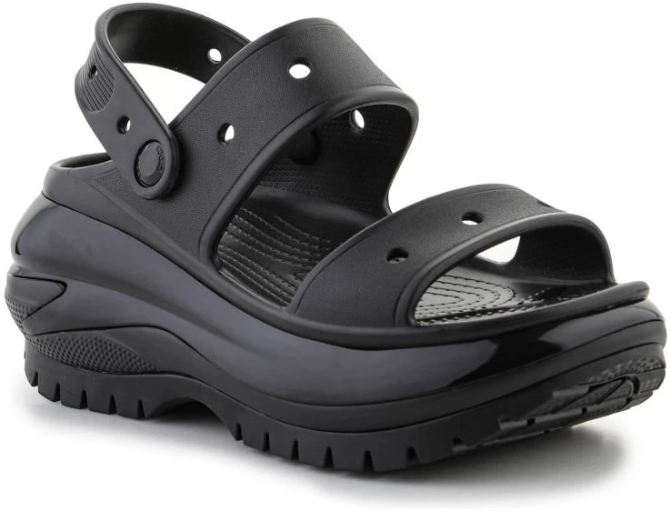 Moteriškos šlepetės Crocs Classic Mega Crush, juodos