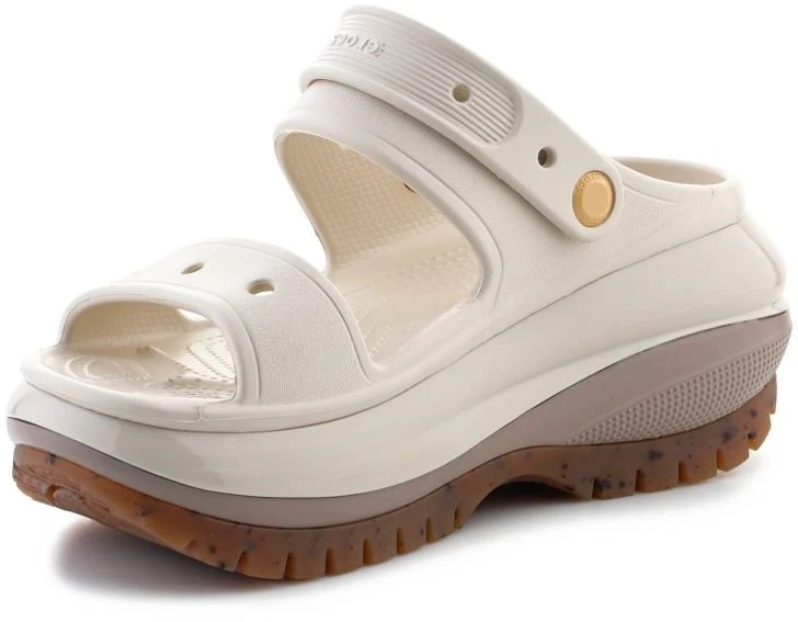 Moteriškos šlepetės Crocs Classic Mega Crush, pilkai rudos
