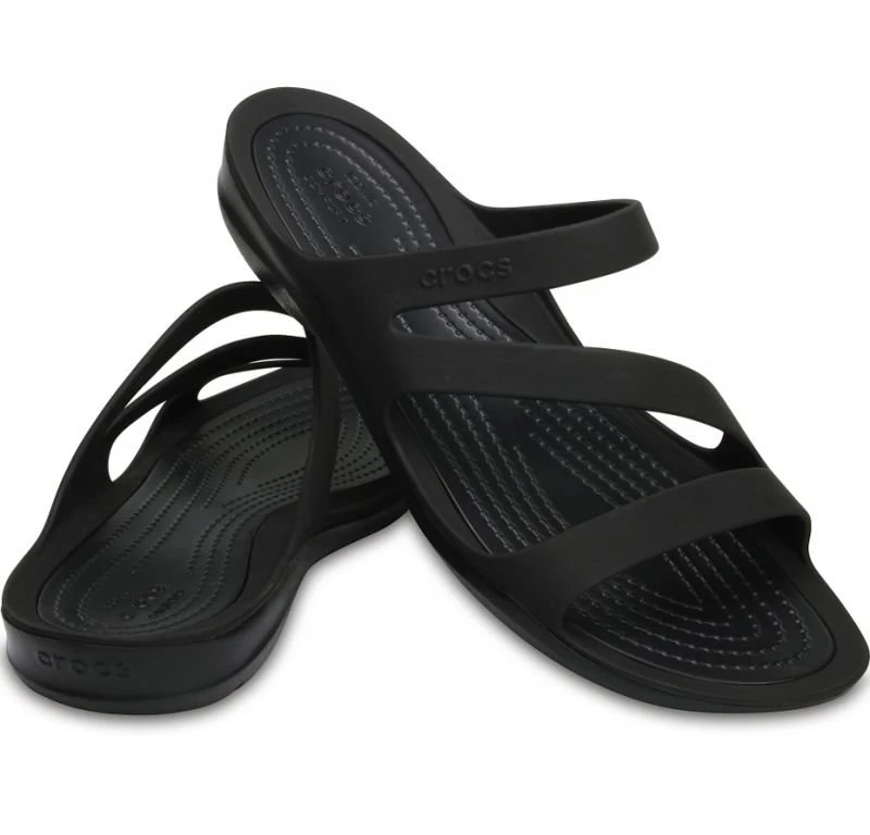 Moteriškos šlepetės Crocs Swiftwater Sandal, juodos
