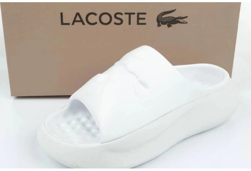 Moteriškos šlepetės Lacoste Serve Slide, baltos