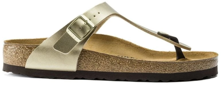 Moteriškos šlepetės per pirštą Birkenstock Gizeh, aukso