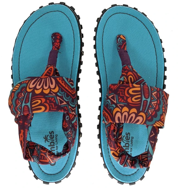 Moteriškos šlepetės per pirštą Gumbies Slingback, susukta juostelė
