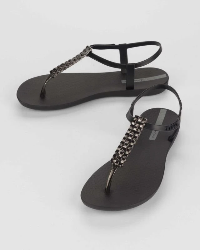 Moteriškos šlepetės per pirštą Ipanema Class Modern Craft, juodos