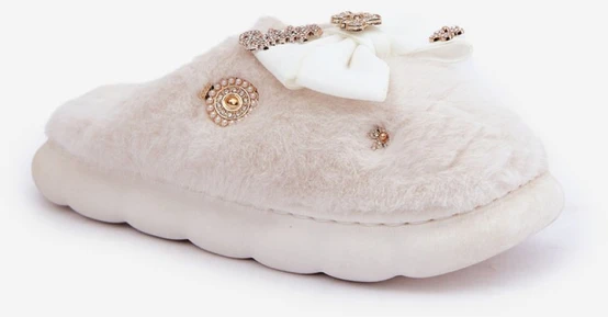 Moteriškos šlepetės su dekoratyviniu kaspinu Step in style