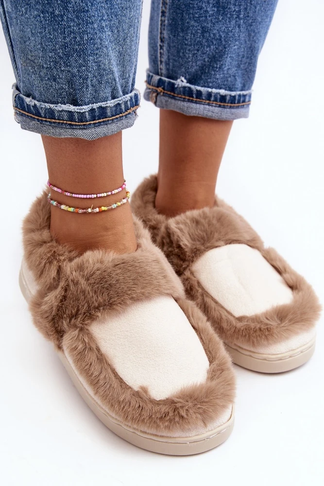 Moteriškos šlepetės su dirbtinio kailio pašiltinimu Step in style