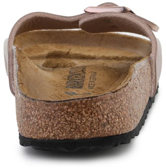 Moteriškos šlepetės su dirželiu Birkenstock Madrid, rudos ir smėlio
