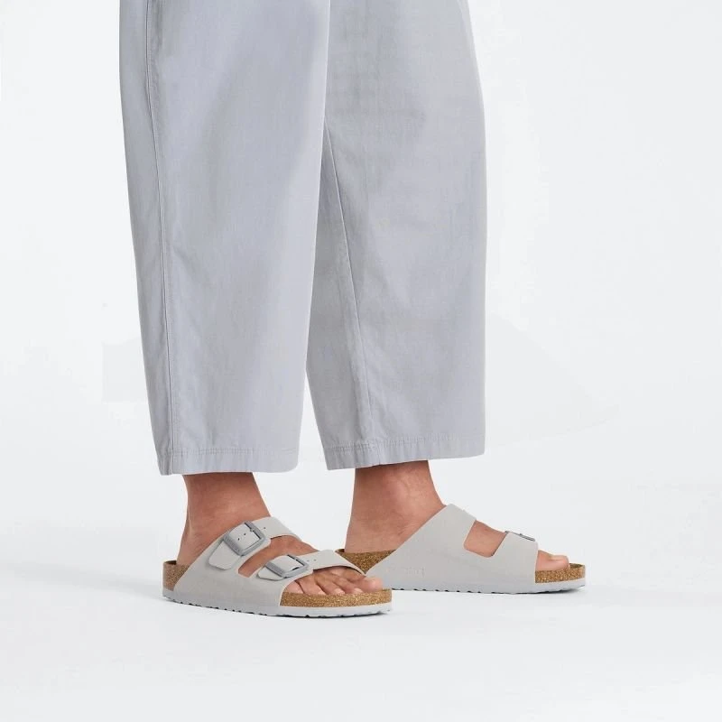 Moteriškos šlepetės su dviem dirželiais Birkenstock Arizona, pilkos