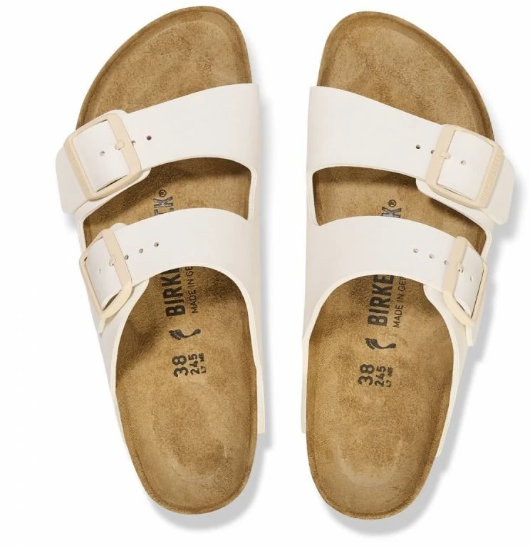 Moteriškos šlepetės su dviem dirželiais Birkenstock Arizona, baltos