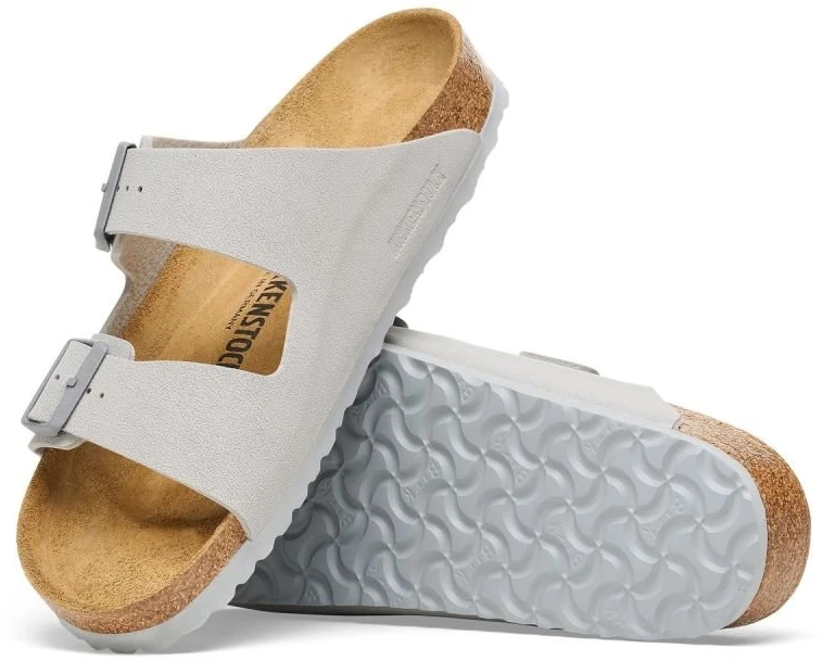 Moteriškos šlepetės su dviem dirželiais Birkenstock Arizona, pilkos