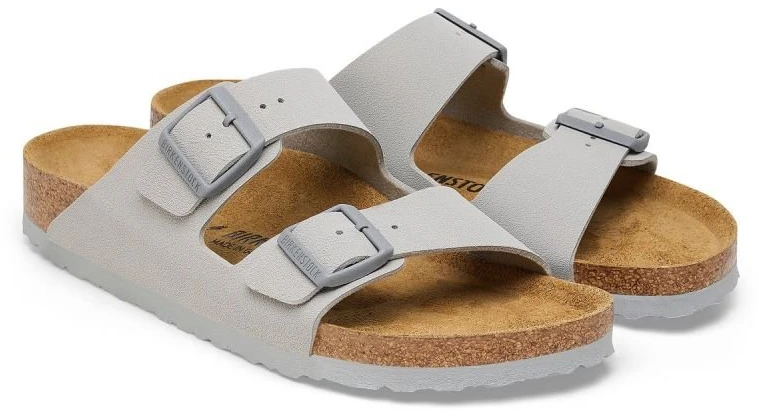 Moteriškos šlepetės su dviem dirželiais Birkenstock Arizona, pilkos