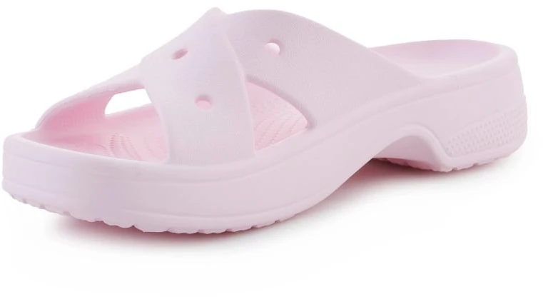 Moteriškos šlepetės su kryžiuojamais dirželiais Crocs, rožinės