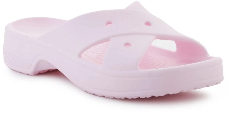 Moteriškos šlepetės su kryžiuojamais dirželiais Crocs, rožinės