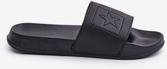 Moteriškos šlepetės su logotipu Big Star, juodos