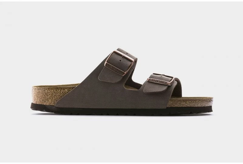 Moteriškos šlepetės su reguliuojamomis sagtimis Birkenstock Arizona, rudos