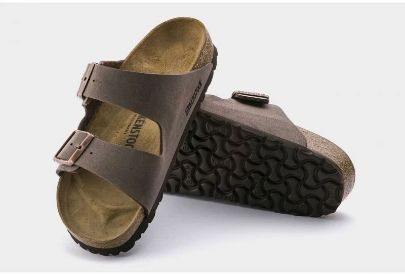 Moteriškos šlepetės su reguliuojamomis sagtimis Birkenstock Arizona, rudos