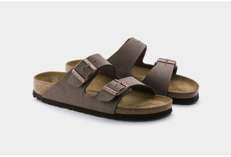 Moteriškos šlepetės su reguliuojamomis sagtimis Birkenstock Arizona, rudos