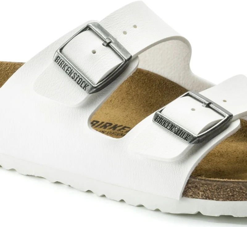 Moteriškos šlepetės su sagtimis Birkenstock Arizona BS, baltos