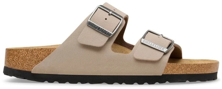 Moteriškos šlepetės su sagtimis Birkenstock Arizona, pilkai rusvos